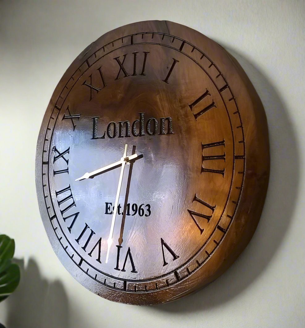 Imperial Hour Wooden Clock