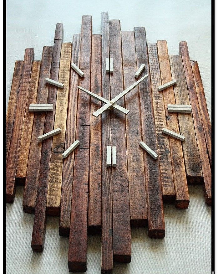 TimberStripe Wall Clock