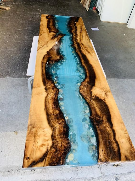 Forest Stream Epoxy Table